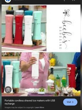 Kitchen HQ Handheld USB Rechargeable Shaved Ice Maker